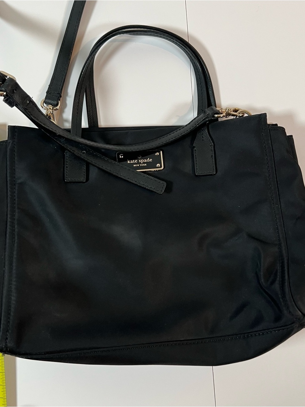 Kate Spade Black Nylon Satchel Crossbody Bag - Picture 8 of 10